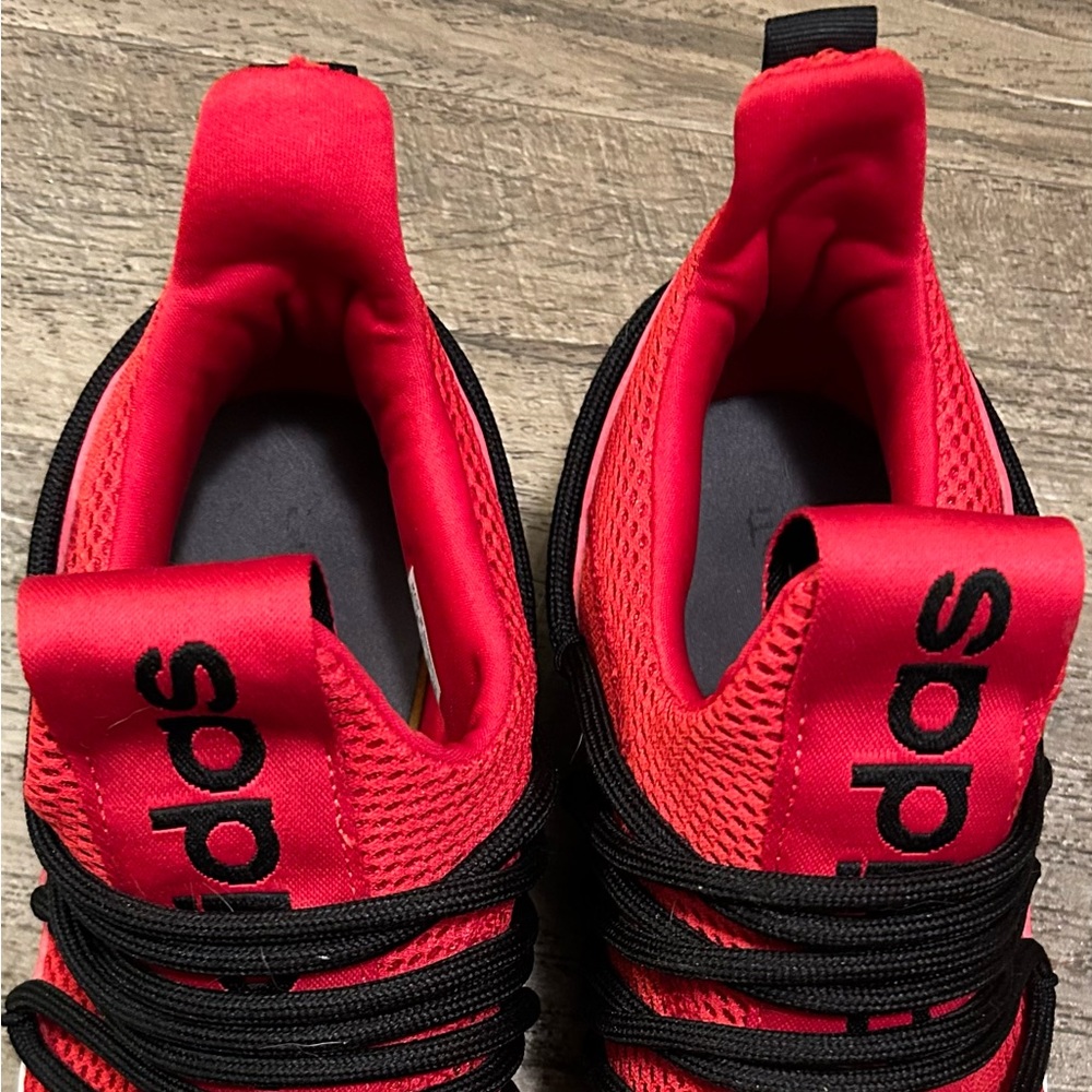 Red Adidas Black Lace Sneakers size 10